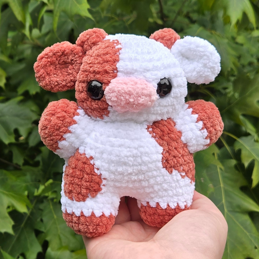 Brown Cow Crochet Plushie