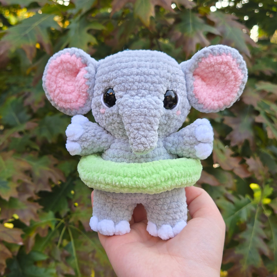 Elephant with Floaty Crochet Plushie
