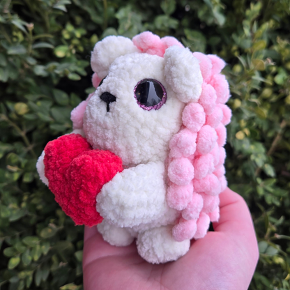 Hedgehog with Heart Crochet Plushie