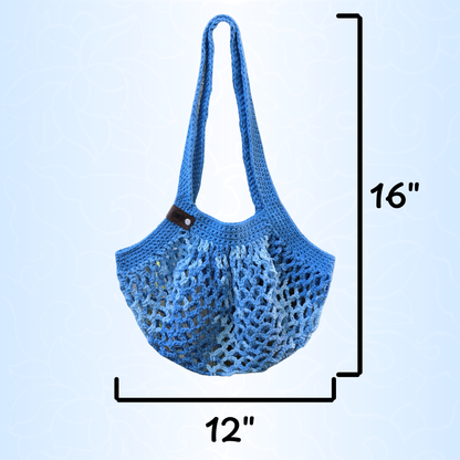 Vista/Baby Blue Ombre Mesh Market Bag