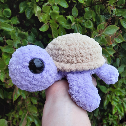 Turtle Crochet Plushie (Purple Blanket)