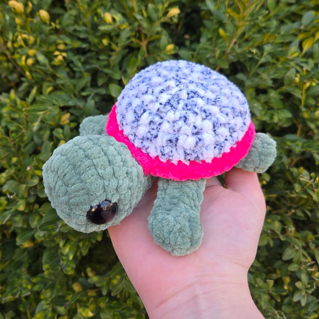 Turtle Crochet Plushie (Dragon Fruit)