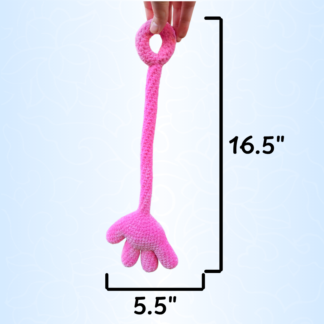 Pink Silly Hand Crochet Plushie