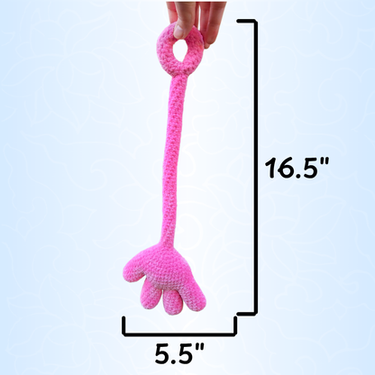 Pink Silly Hand Crochet Plushie