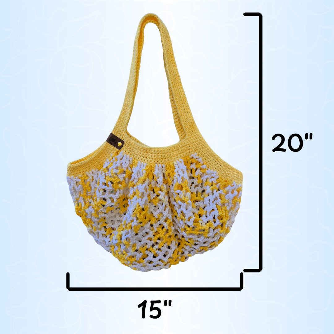 Yellow/Yellow Ombre Mesh Market Bag