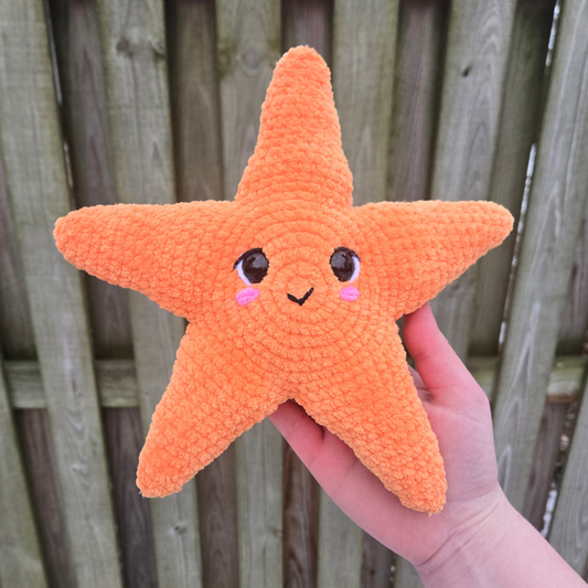 Starfish Crochet Plushie (Large Orange)