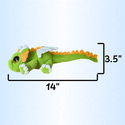 Dragon Crochet Plushie (Green & Gold)