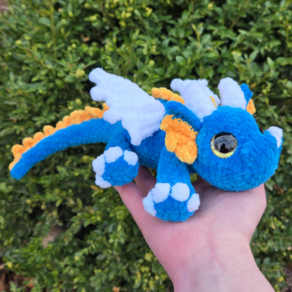 Dragon Crochet Plushie (Blue & Yellow)
