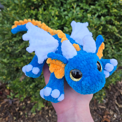 Dragon Crochet Plushie (Blue & Yellow)