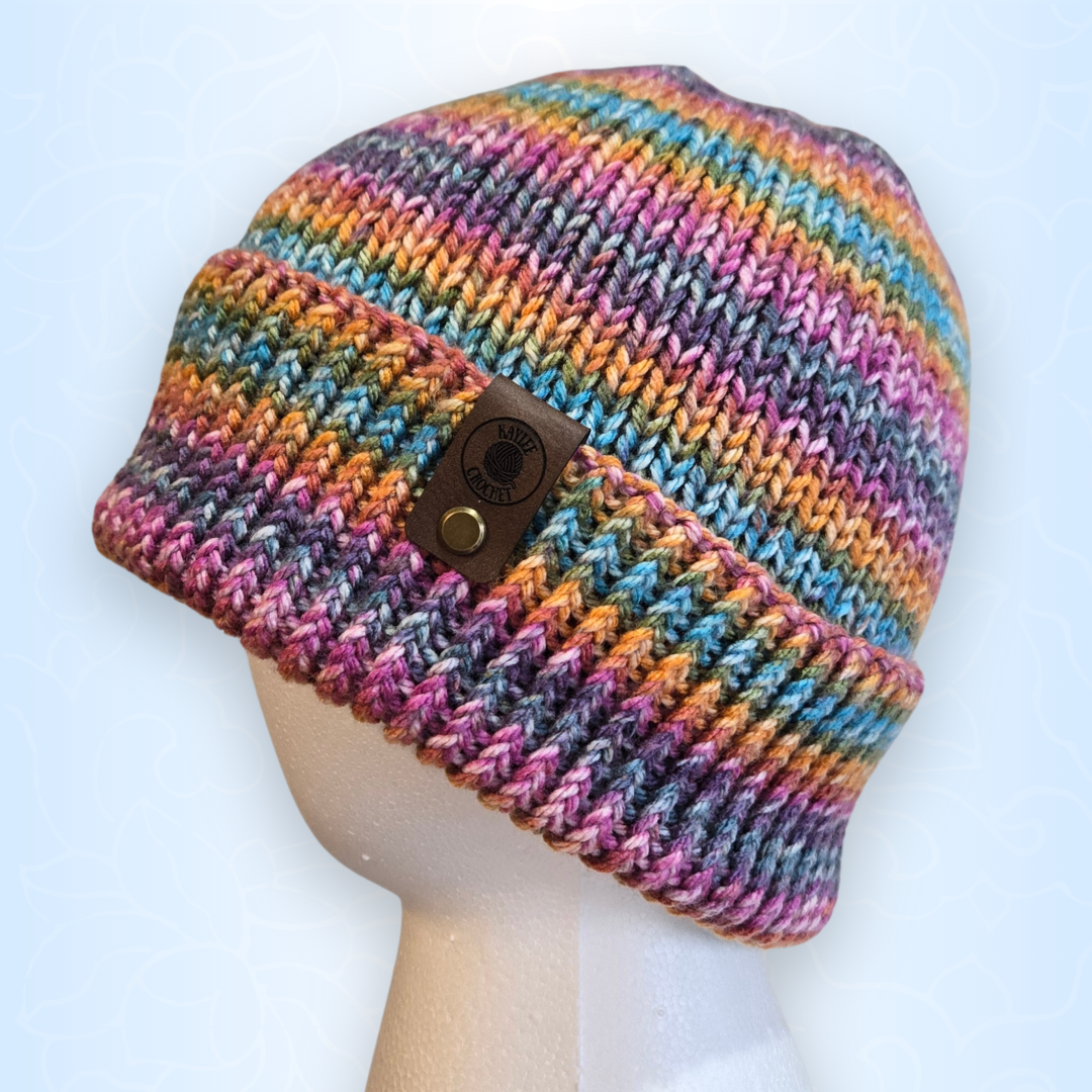 Colorful Knite Colorful Knit Beanie – KayleeCrochet