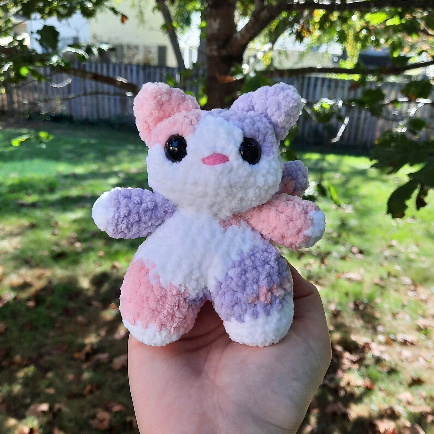 Pink & Purple Cat Crochet Plushie