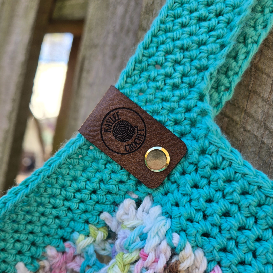 Teal/Potpourri Mesh Market Bag