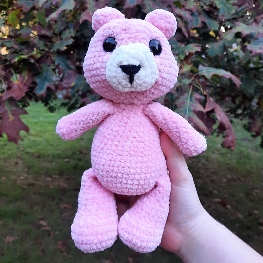 Pink Bear Crochet Plushie
