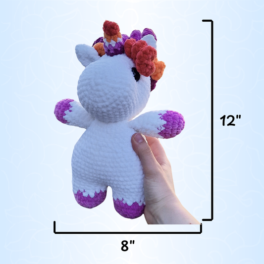 Lesbian Pride Unicorn Crochet Plushie (Large)