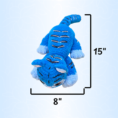 MADE TO ORDER - Blue Tiger Crochet Plushie