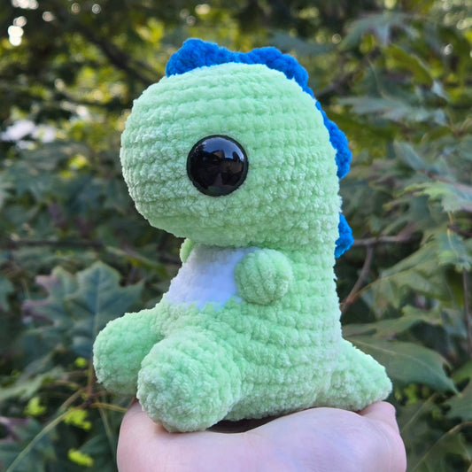 Dino Crochet Plushie (Green & Blue)